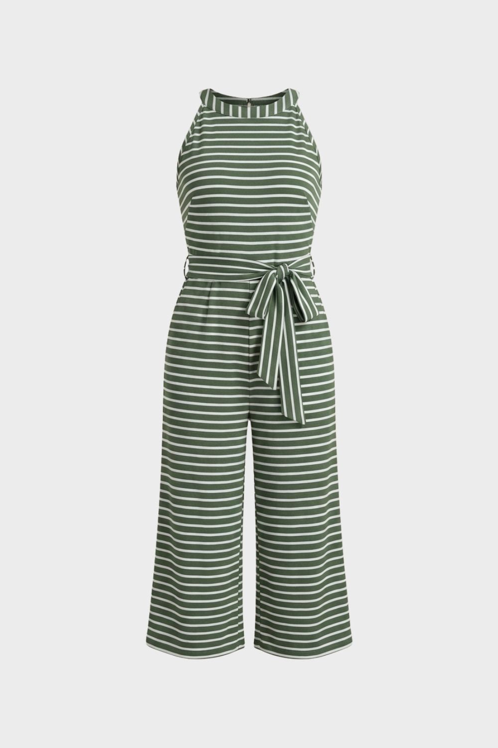 Damen Halterneck-Jumpsuit Streifen Wide-Leg – Farb-Übersicht