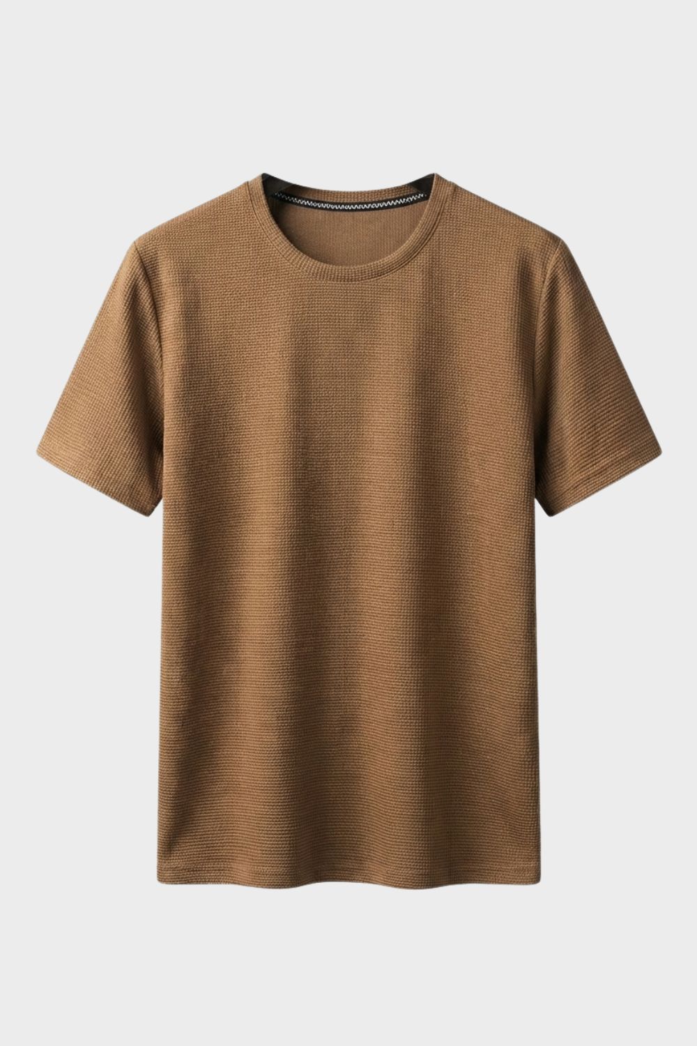 Herren Waffle-Tee Crew-Neck Textur – Hauptansicht