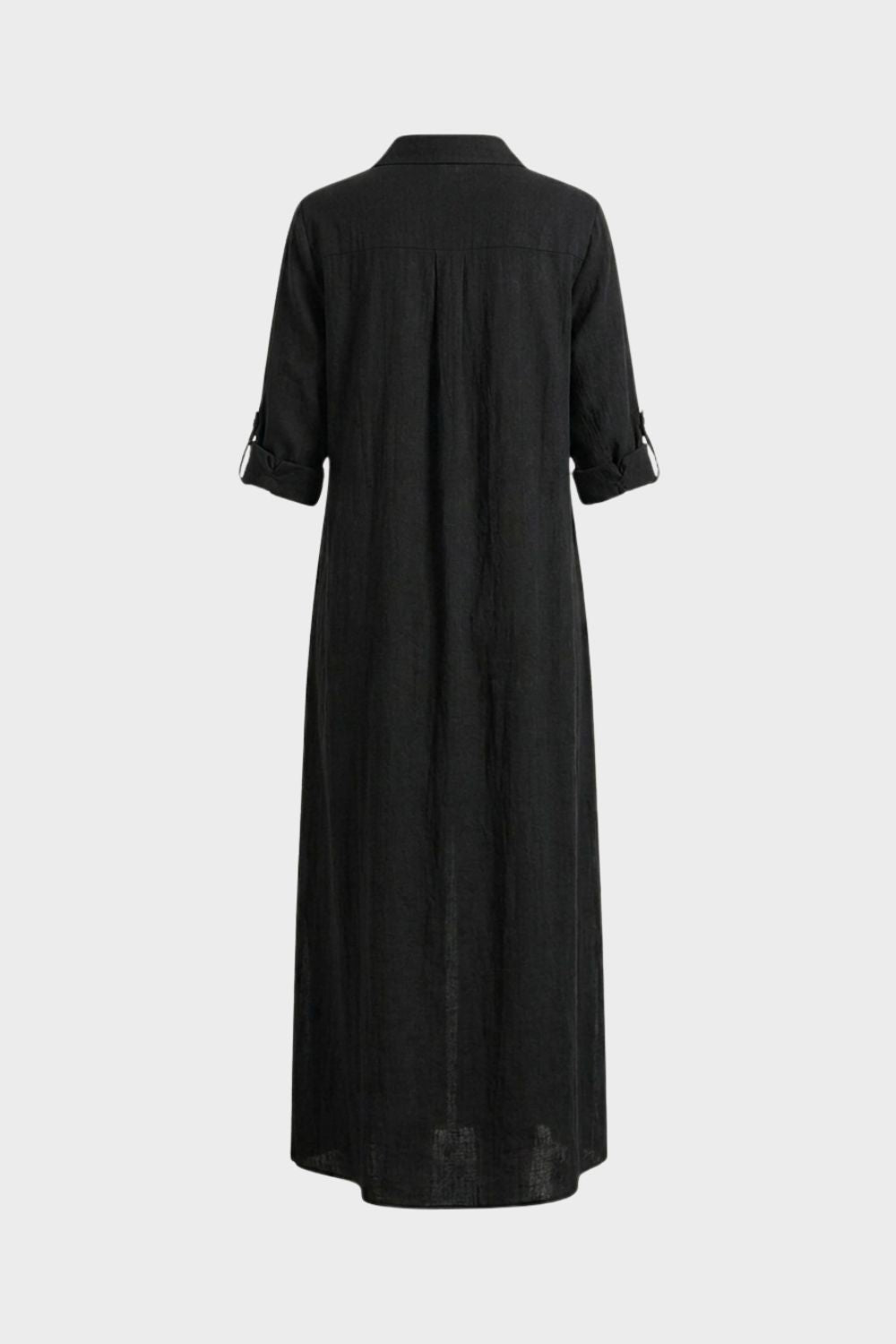 Damen Hemdblusenkleid Maxi Knopf-Front – Hauptansicht