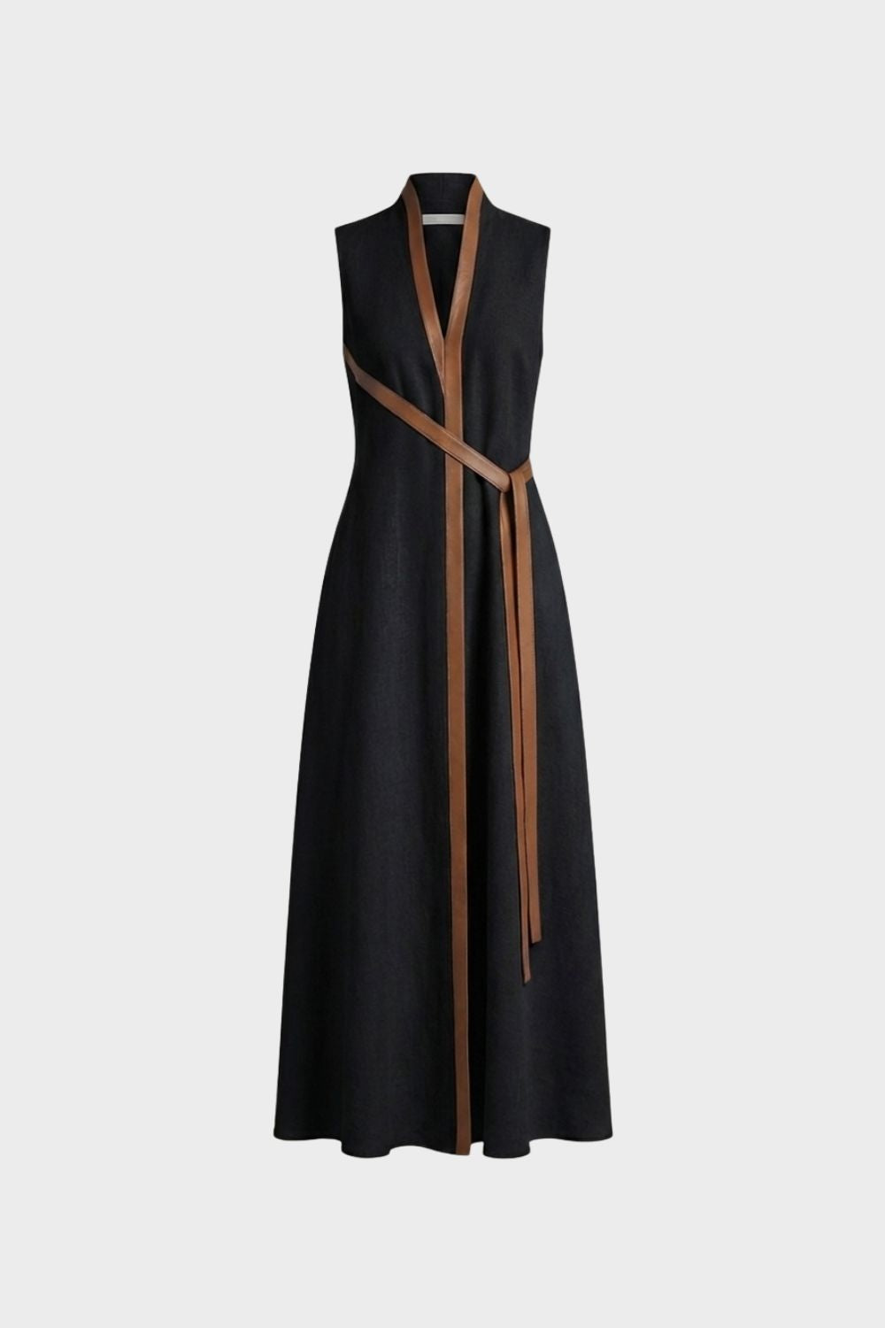 Damen Sommer-Maxikleid A-Linie Taillengürtel – Größentabelle