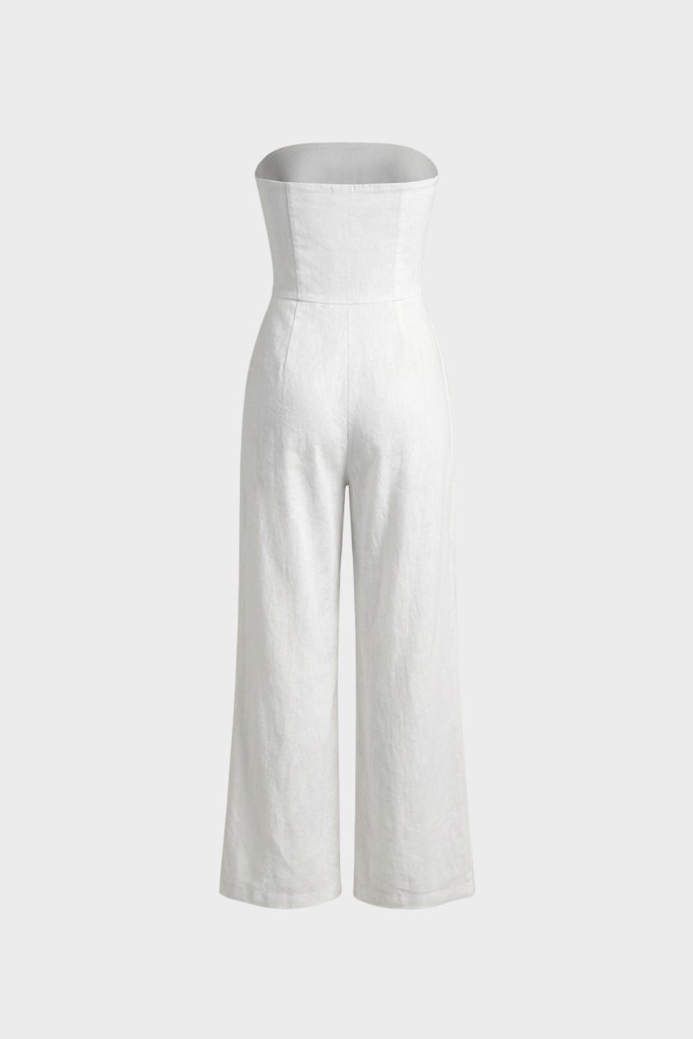 Damen Bandeau-Jumpsuit Wide-Leg Schleife – Detail-Ansicht