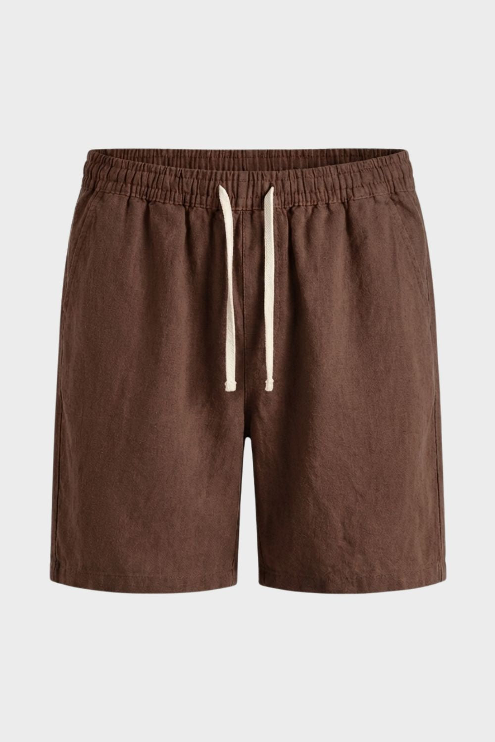 Herren Leinen-Shorts Bermuda Tunnelzug – Rückansicht