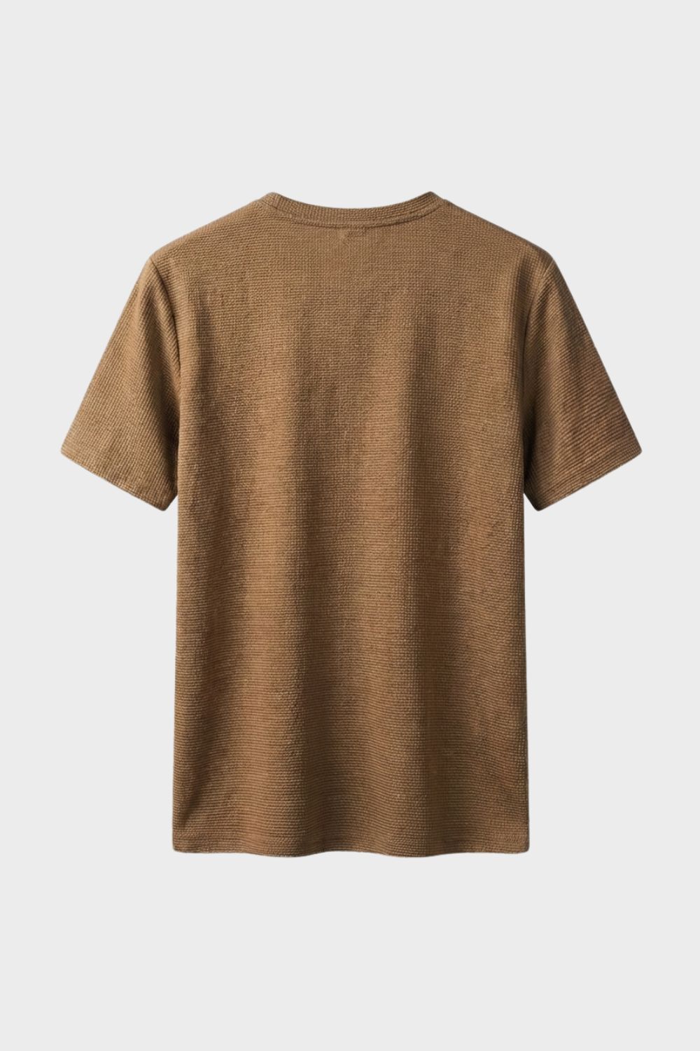 Herren Waffle-Tee Crew-Neck Textur – Detail-Ansicht
