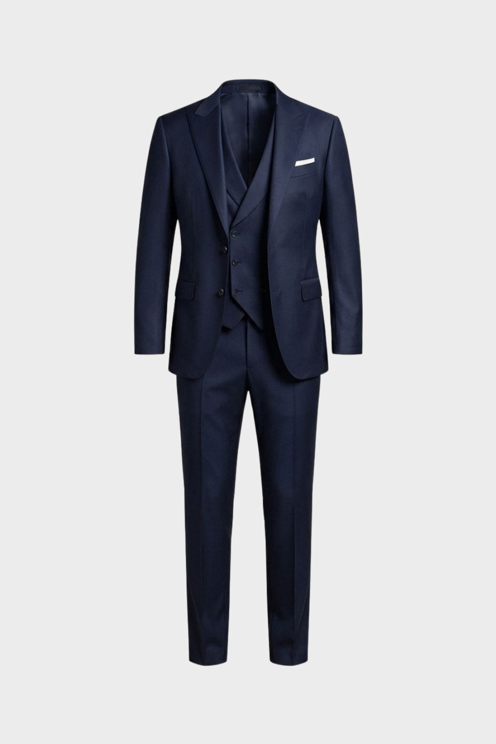 Herren Dreiteiler Spitzen-Revers V-Weste – Lifestyle-Look