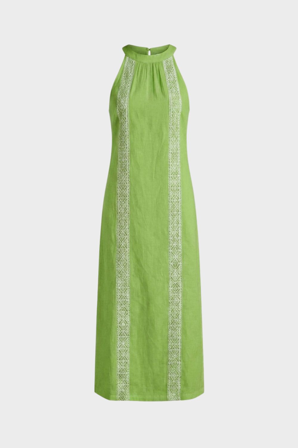 Damen Maxikleid Mock-Neck ärmellos – Rückansicht