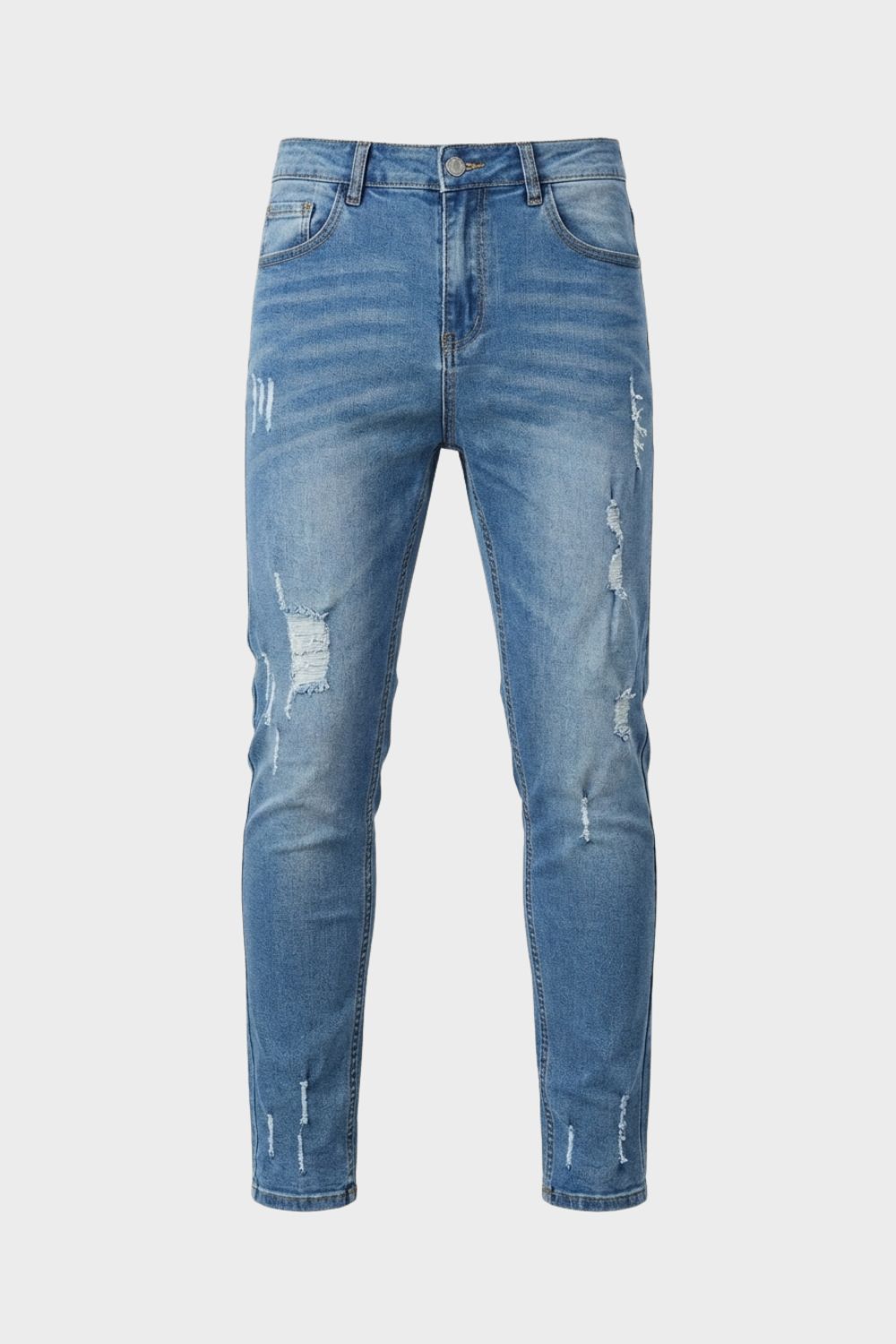 Herren Skinny Jeans Used-Distressed – Detail Verarbeitung