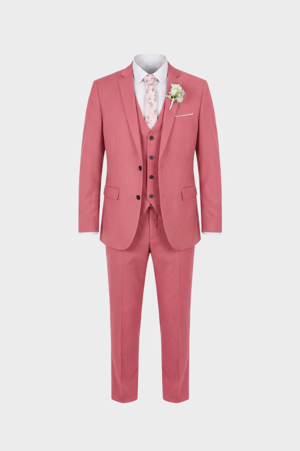 Herren Hochzeitsanzug 3-teilig Slim Weste – Tragestil-Beispiel