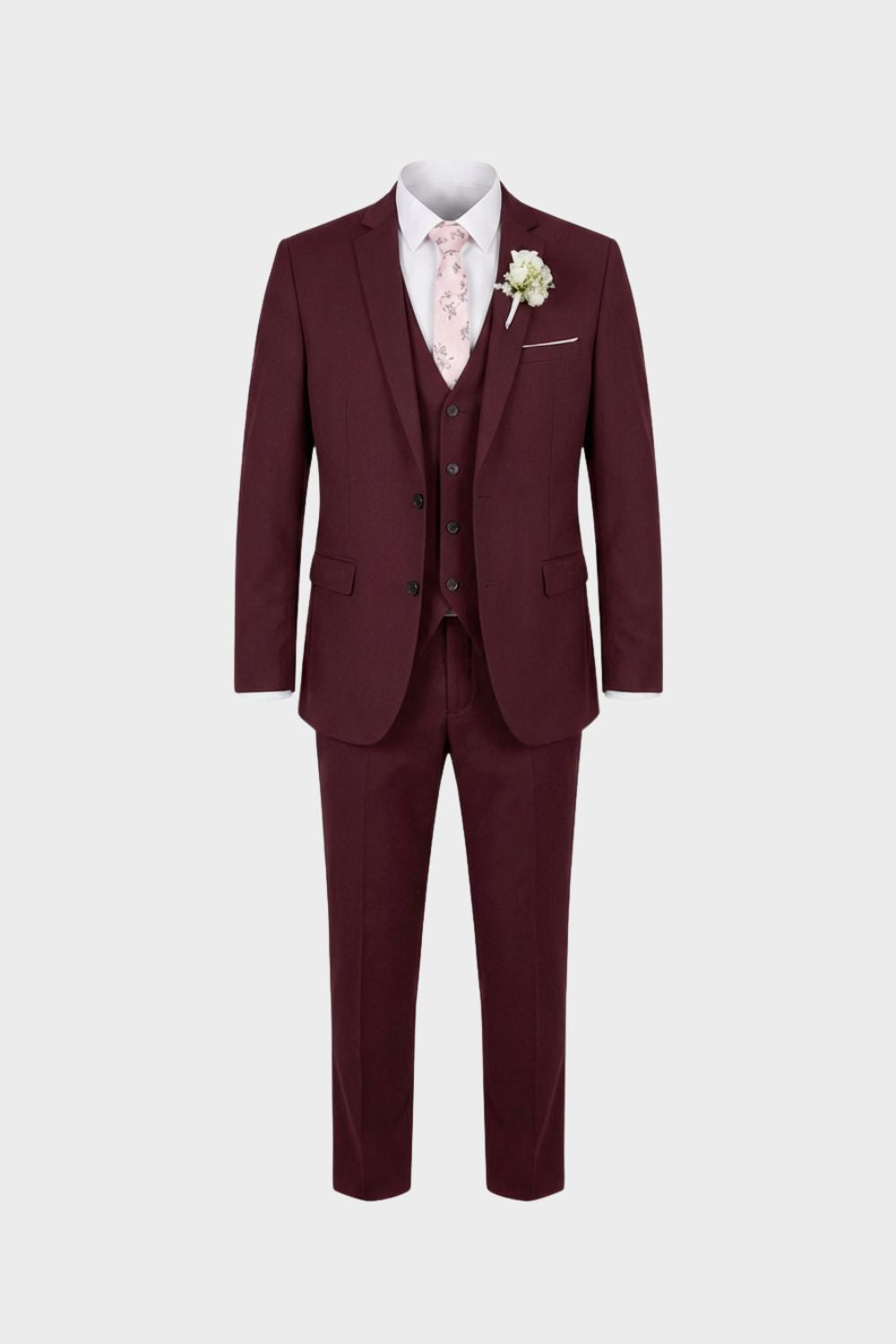 Herren Hochzeitsanzug 3-teilig Slim Weste – Pass-Bild