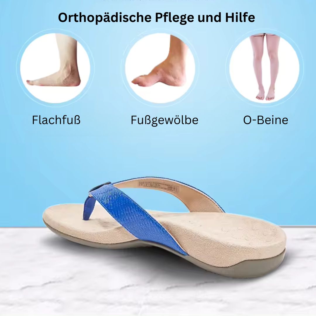 Damen orthopädische Komfort-Slipper – stoßdämpfende Außensohle Profilansicht