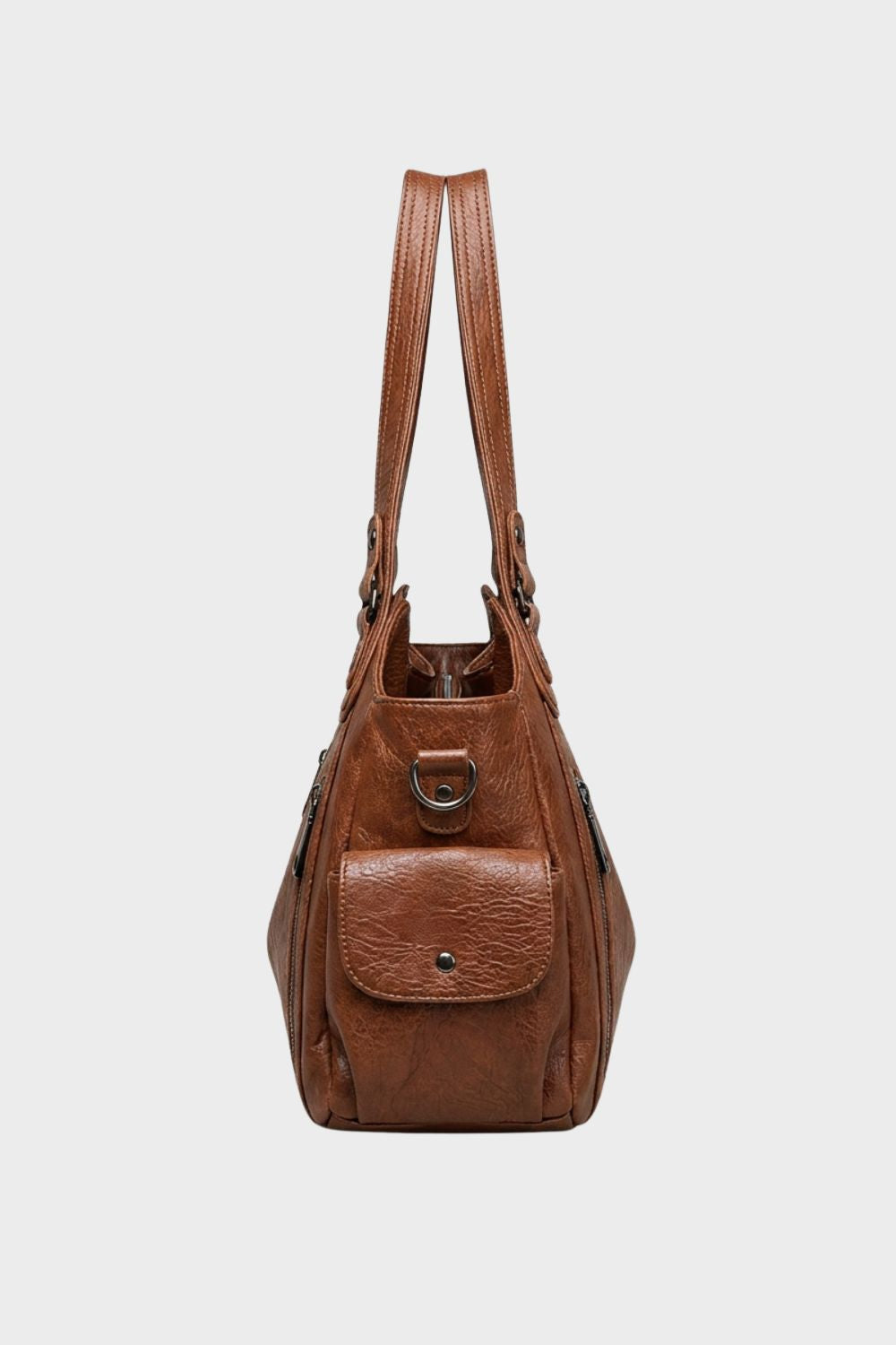Damen Schultertasche | Multi-Reißverschluss-Design
