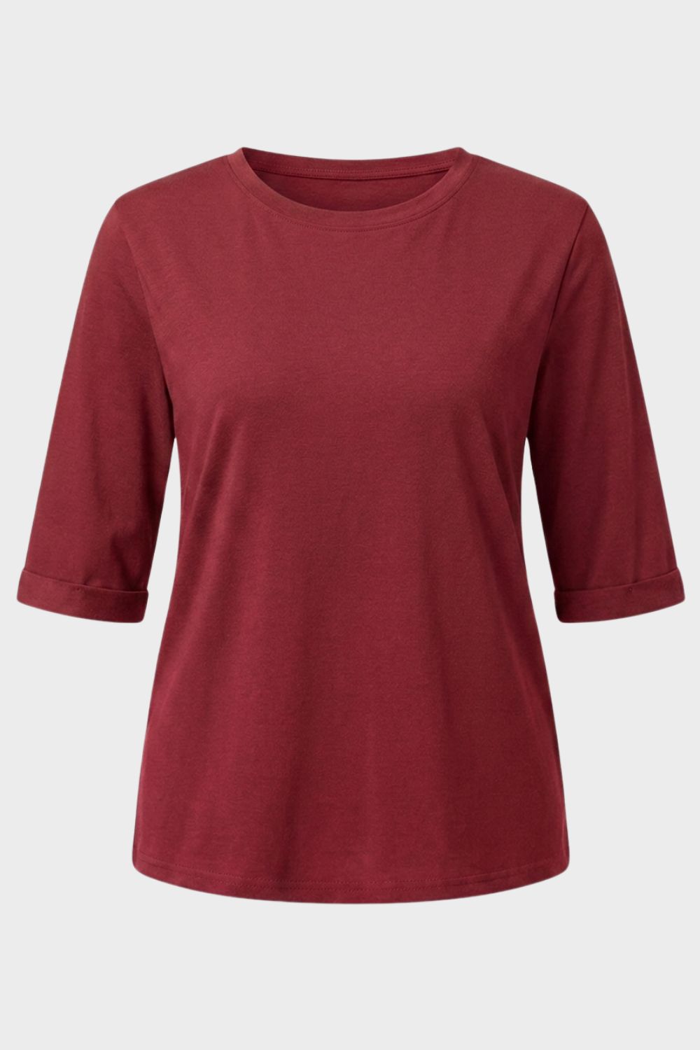 Damen Basic-T-Shirt Rundhals Kurzarm – Material-Detail