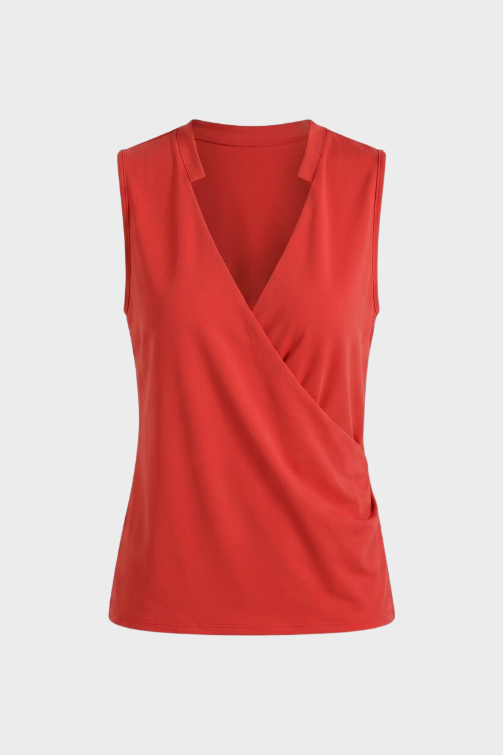 Damen Wickel-Top V-Ausschnitt Seitenraffung – Material-Detail