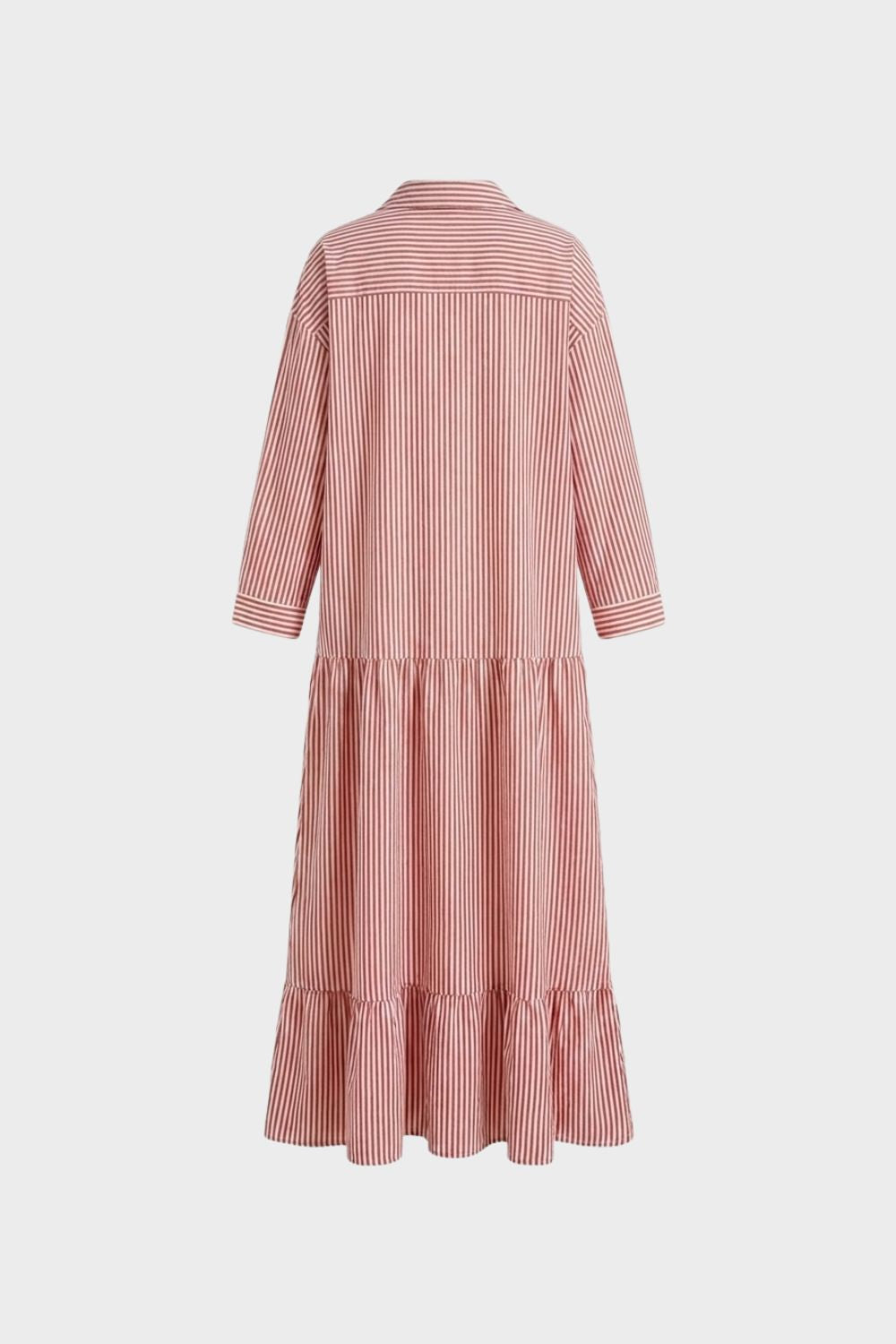 Damen Boho-Maxikleid Streifen Langarm – Detail-Ansicht