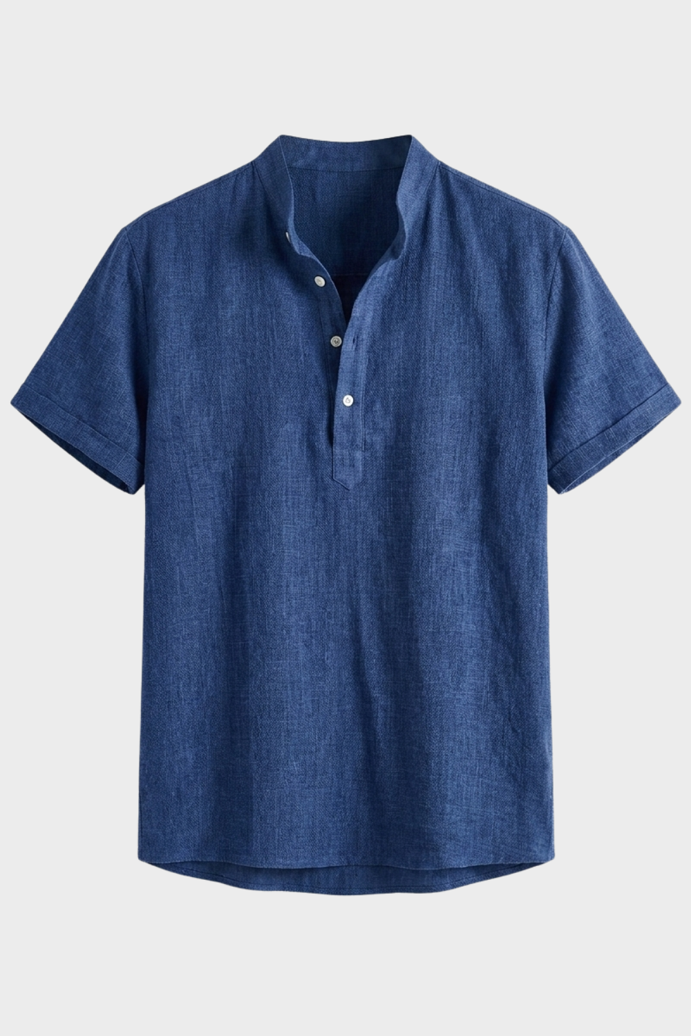 Herren Leinenhemd Henley Kurzarm Stand-Collar – Farb-Übersicht
