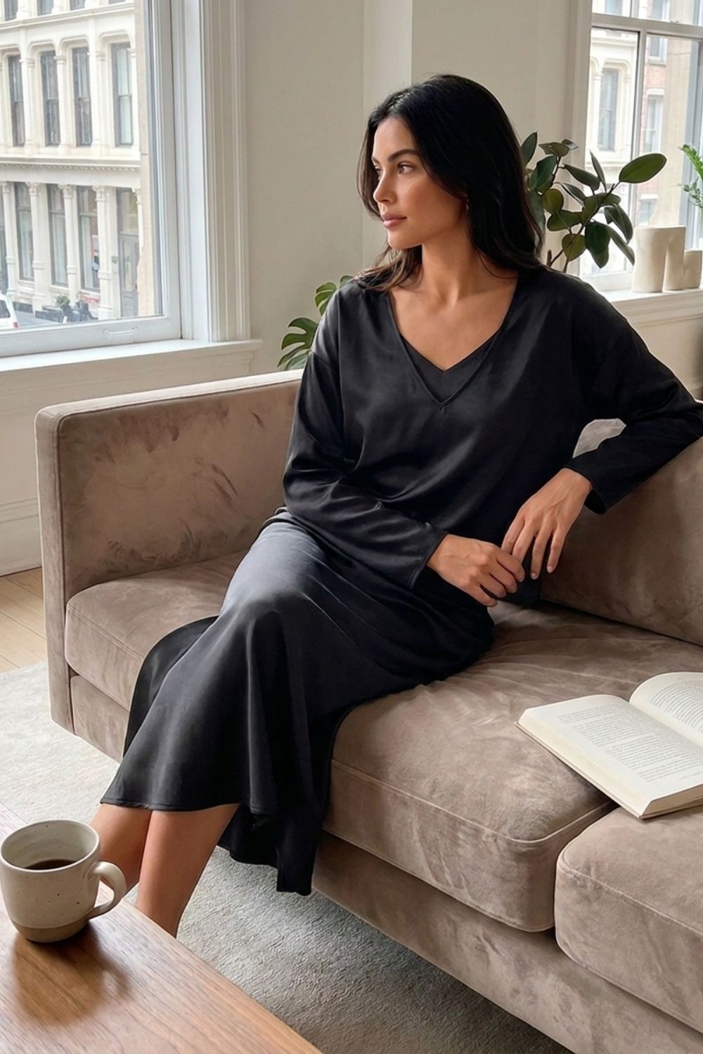 Damen Midi Twin-Set - Strick