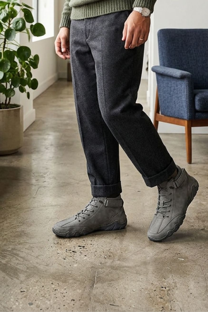 Herren Komfort Sneaker – Casual Schuhe mit Schnürung