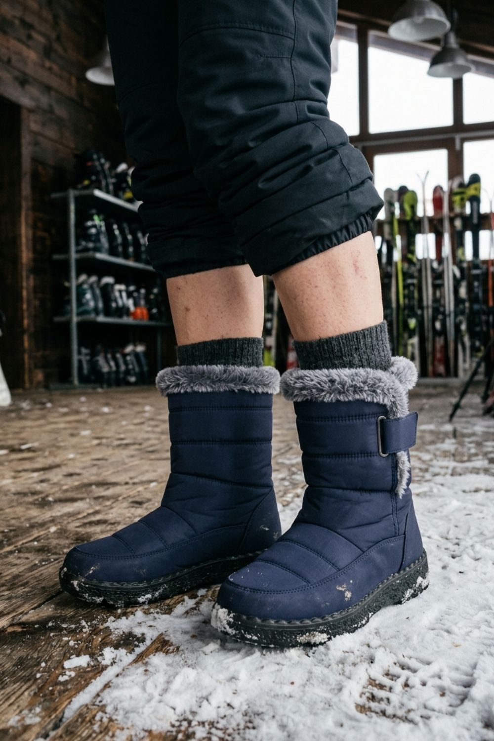 Damen Winterboots | Strukturierter Schaftrand