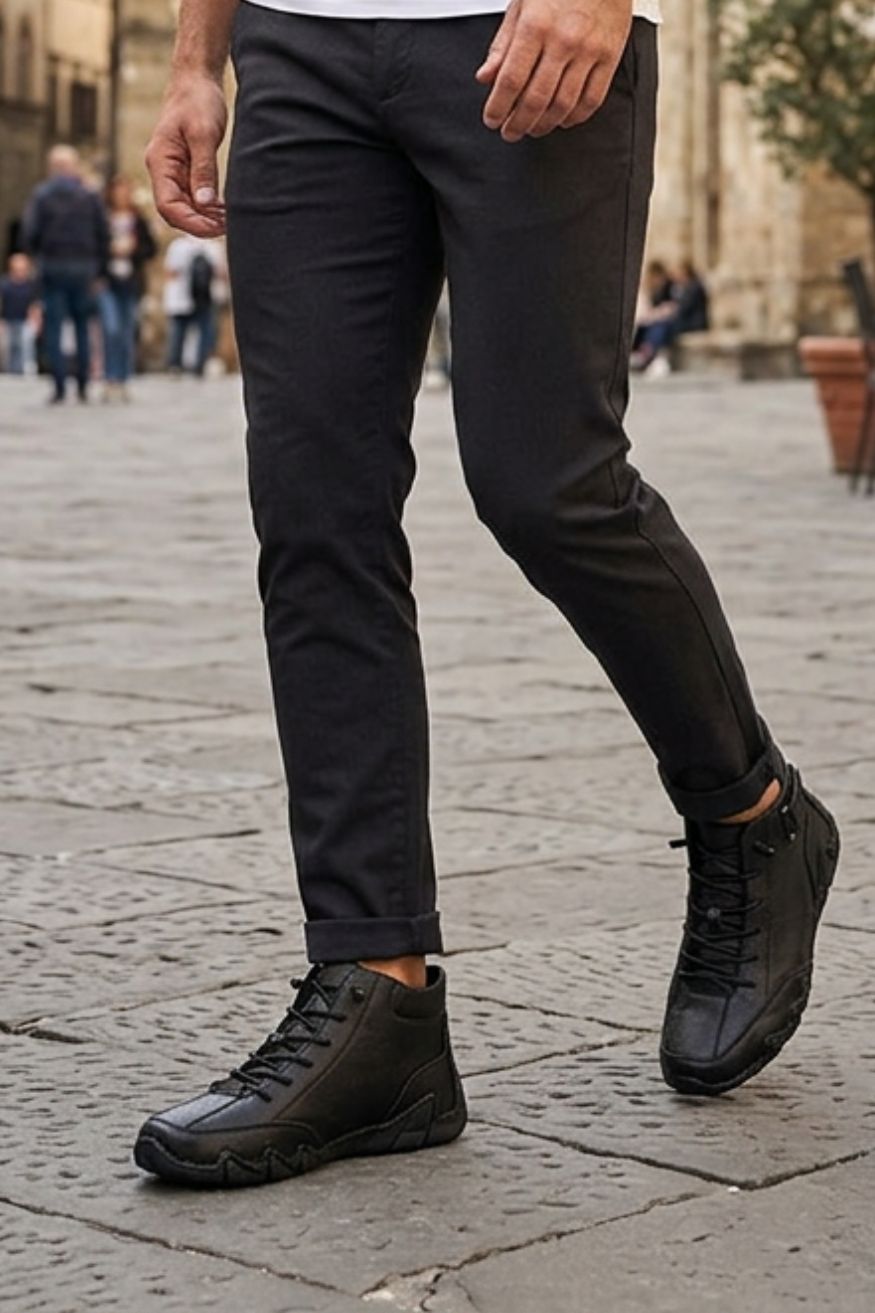Herren Komfort Sneaker – Casual Schuhe mit Schnürung