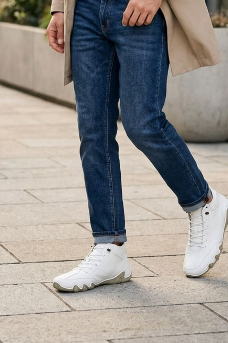 Herren Komfort Sneaker – Casual Schuhe mit Schnürung