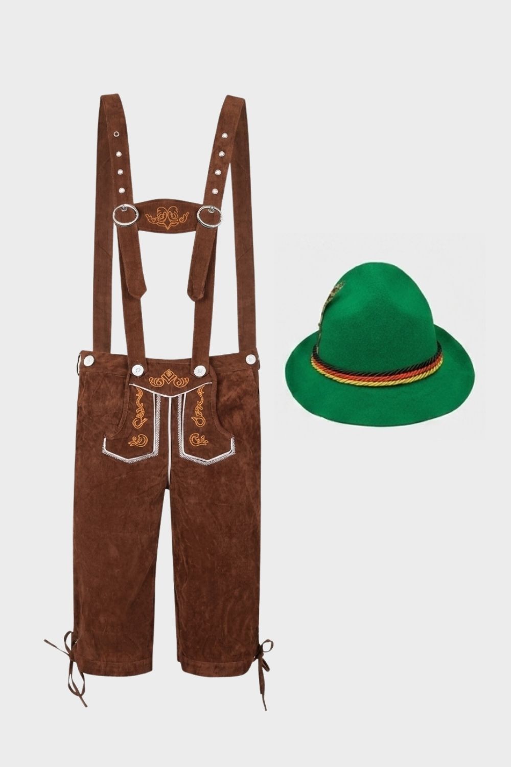 Herren Trachtenhose mit Trägern | Stickdetails