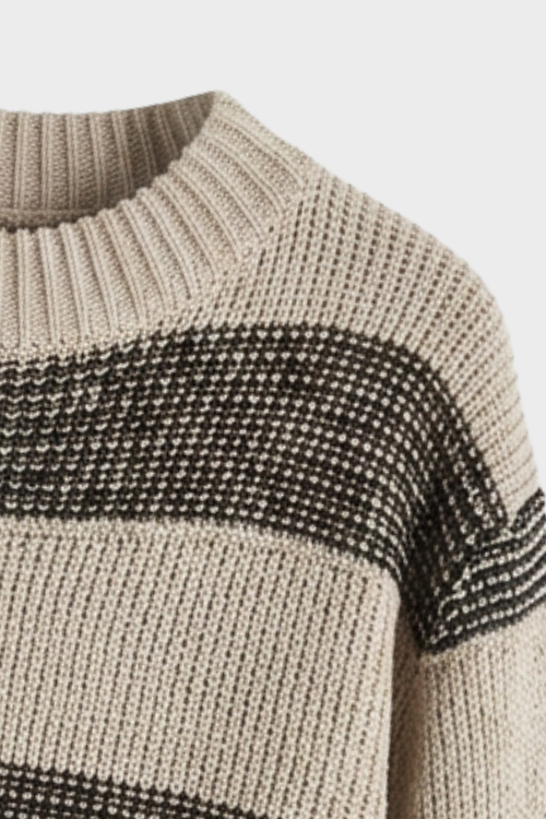 Herren Streifenpullover | Rundhalsausschnitt