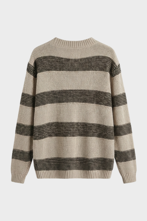 Herren Streifenpullover | Rundhalsausschnitt