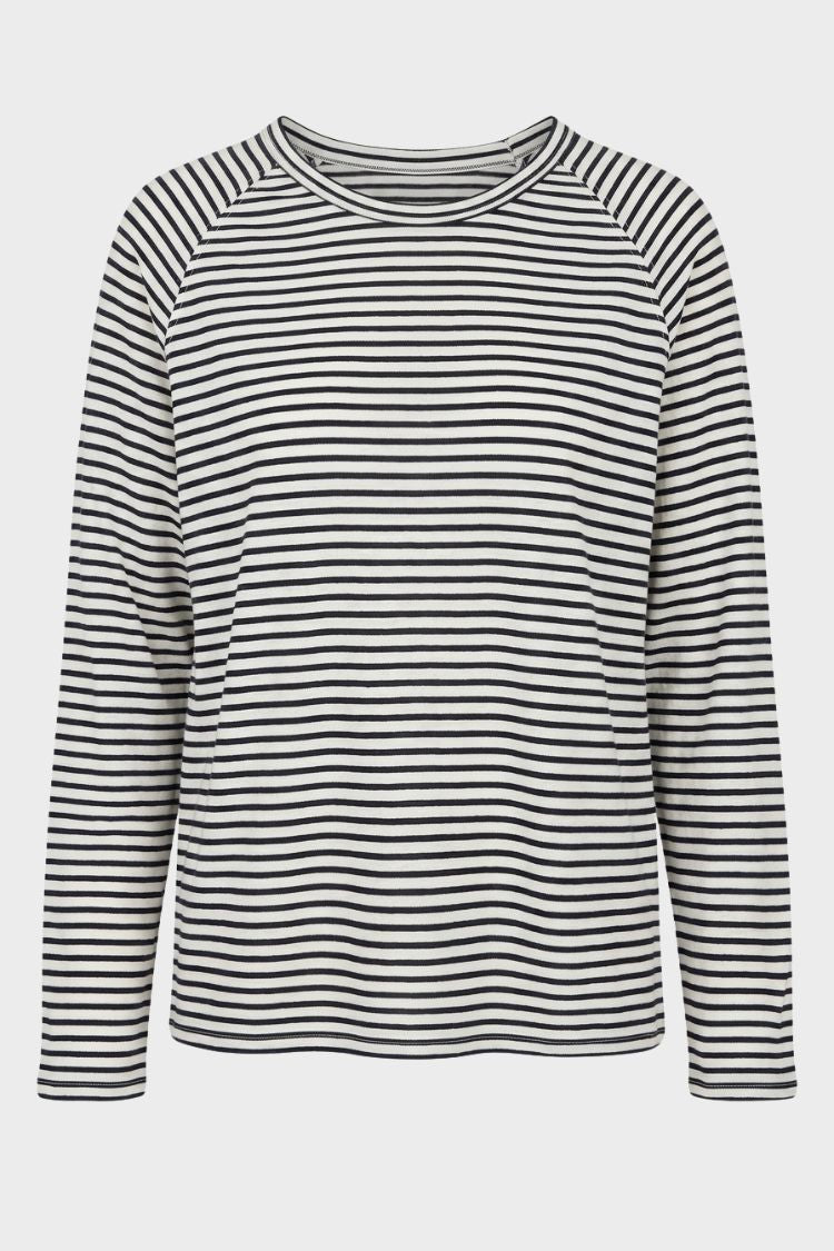 Damen Gestreiftes Langarmshirt | Lockere Passform
