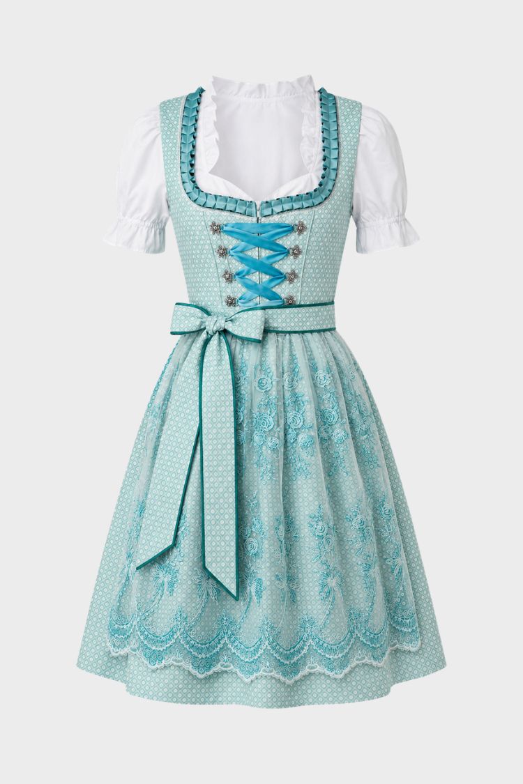 Damen Dirndlkleid | Schnürmieder & Ausgestellter Rock