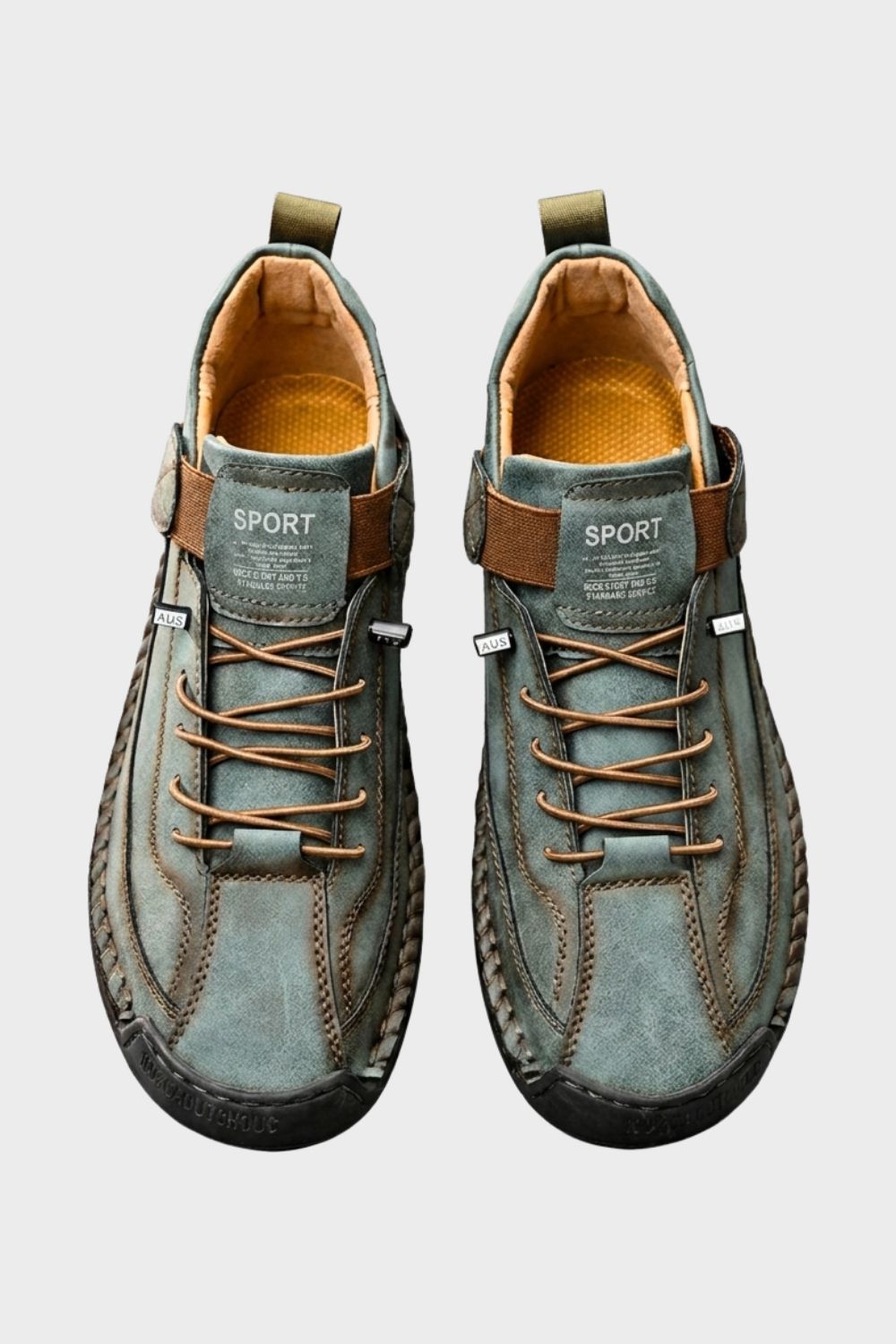 Herren Schnür-Sneaker | Kontrastnähte & Runde Zehenpartie