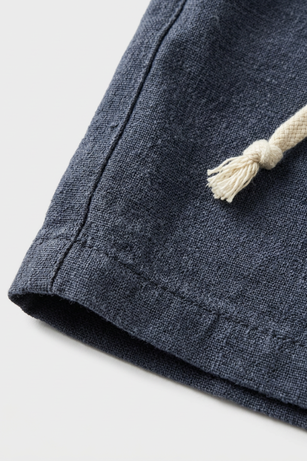 Herren Bermuda Tunnelzug Leinen-Shorts