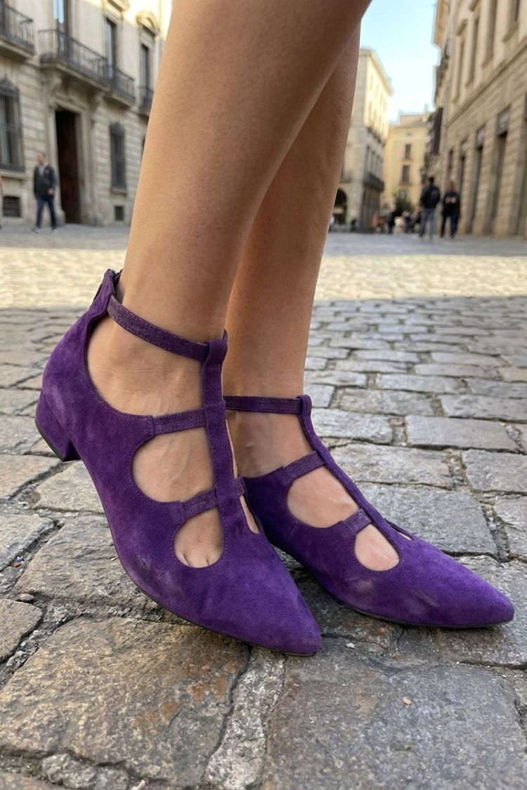 Damen Riemchen-Pumps | Spitzer Zehenbereich & Blockabsatz