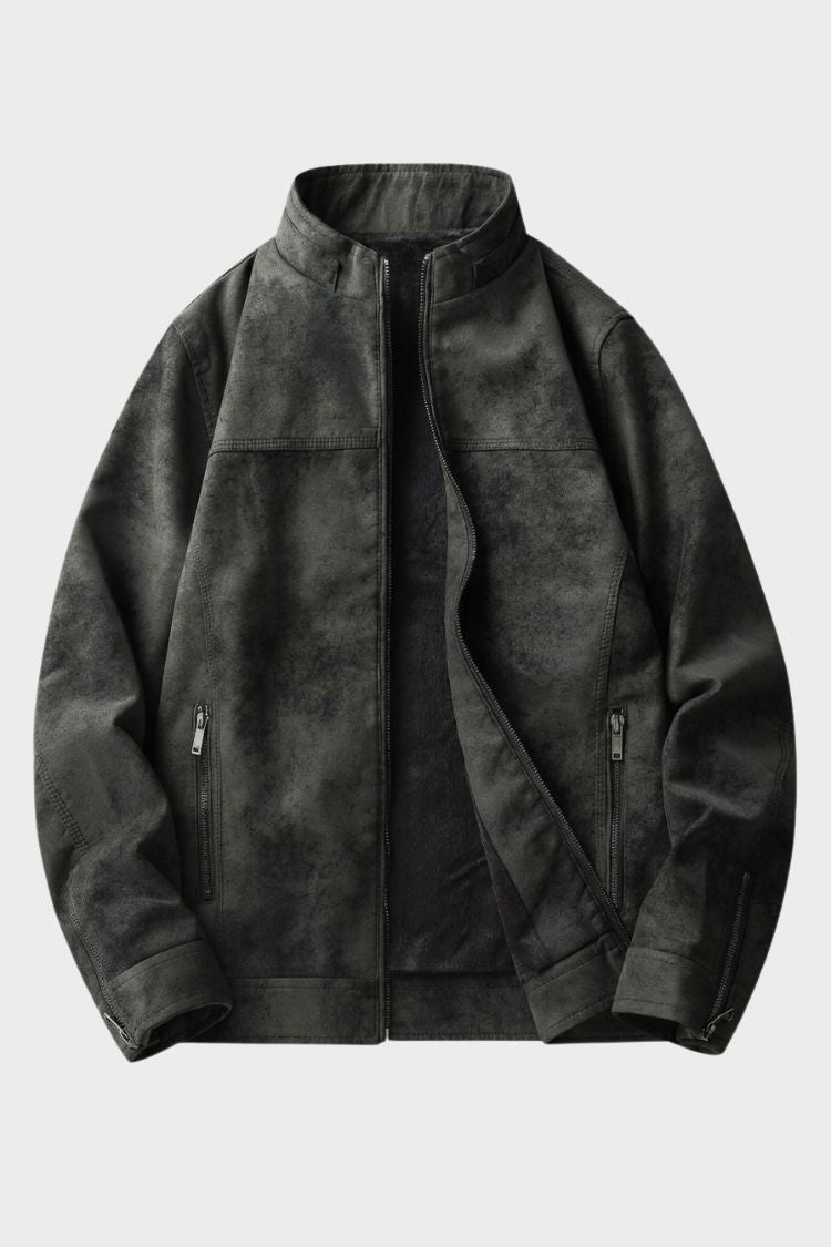 Herren Jacke mit Stehkragen und Reißverschluss