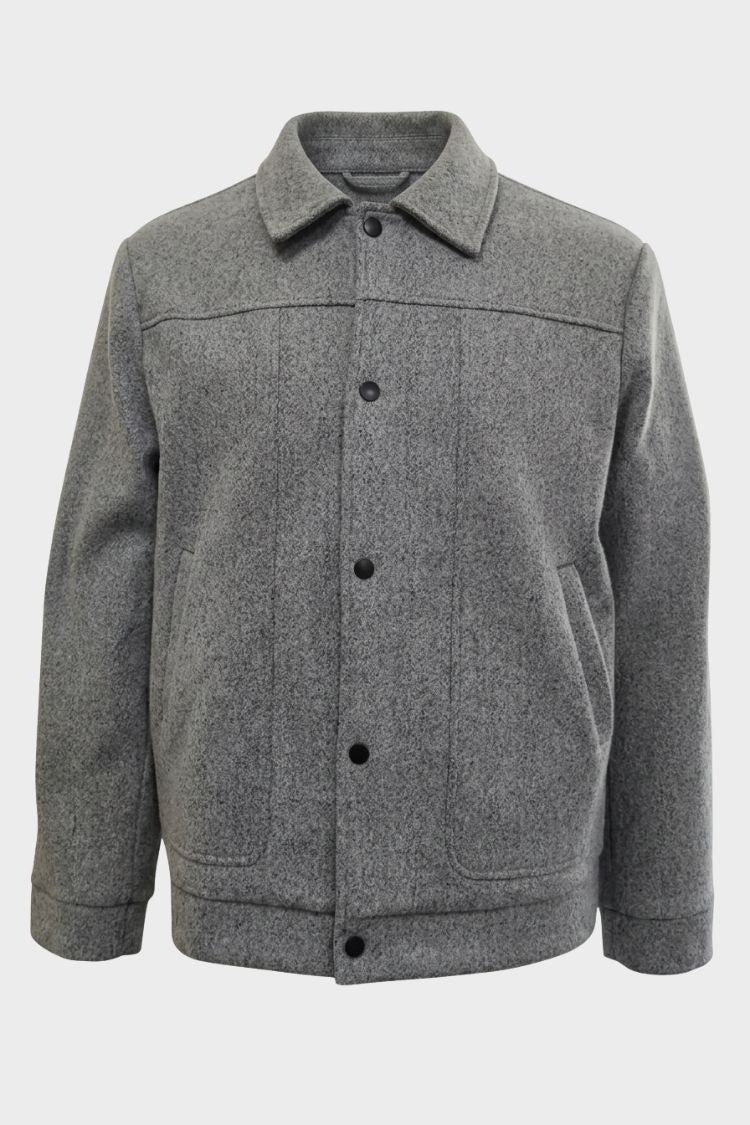 Herren Knopfjacke | Hemdkragen