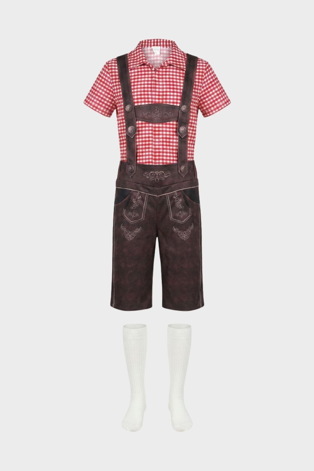 Herren Trachtenset mit kurzer Hose | Stickdetails
