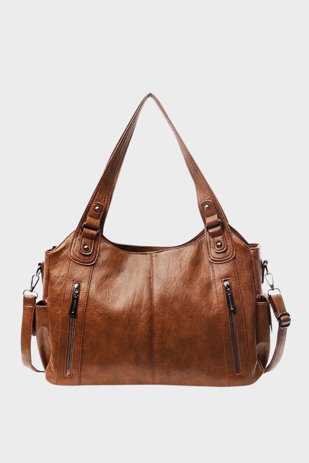 Damen Schultertasche | Multi-Reißverschluss-Design