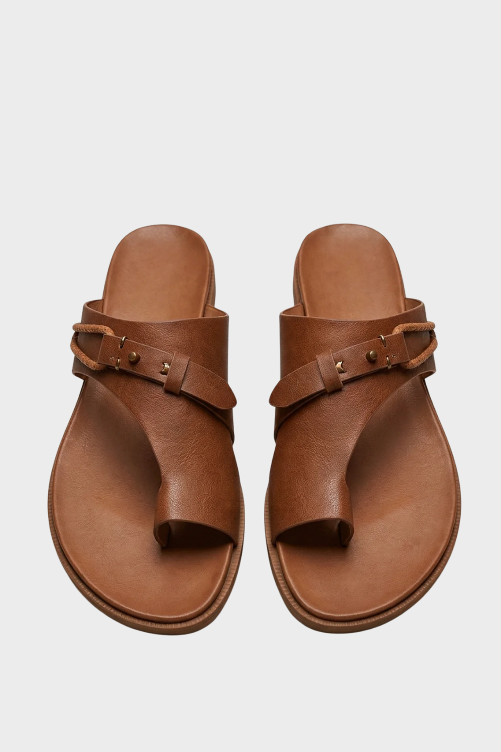 Damen Zehentrenner | Leder flach