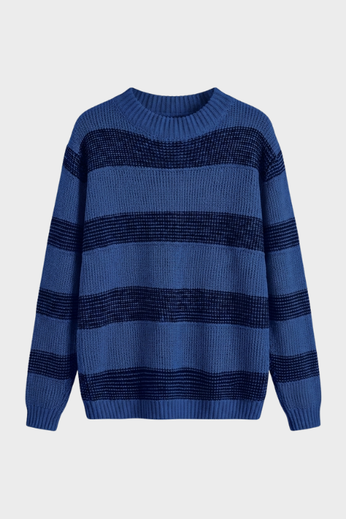 Herren Streifenpullover | Rundhalsausschnitt