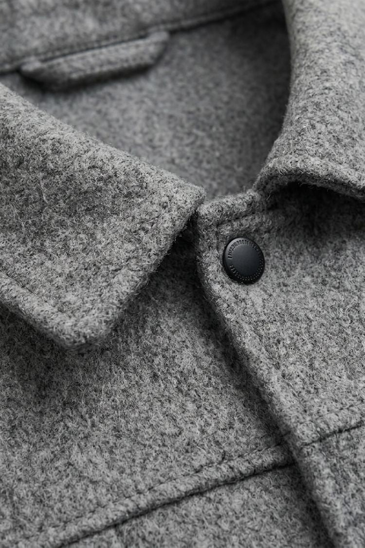 Herren Knopfjacke | Hemdkragen
