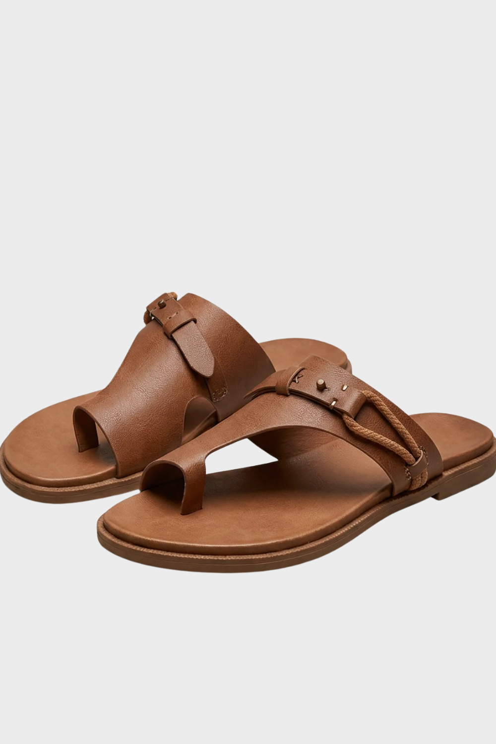 Damen Zehentrenner | Leder flach