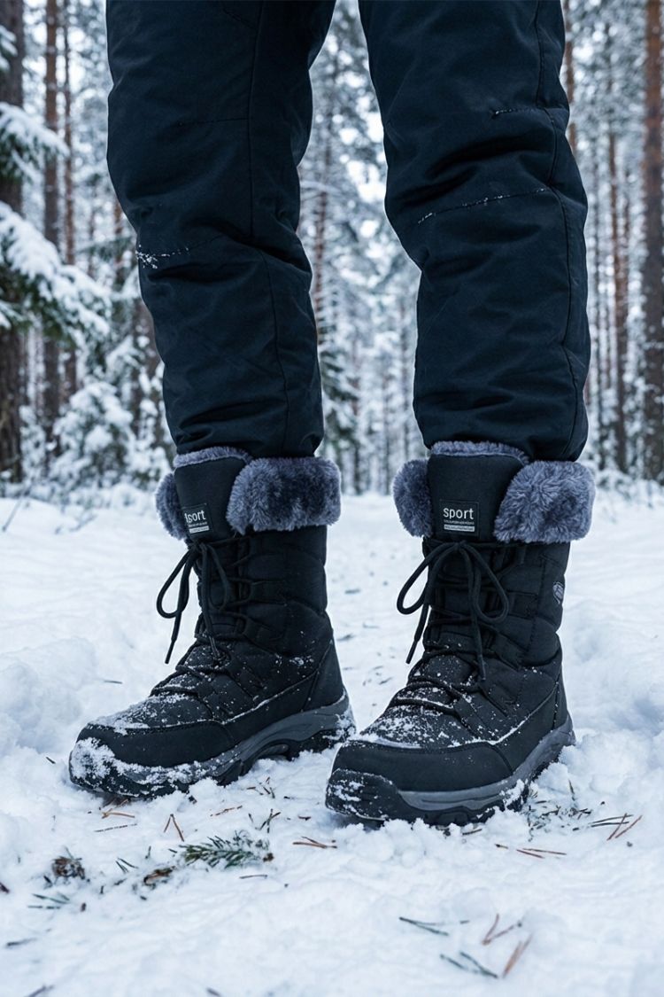Damen Winterboots | Schnürdesign & Strukturierter Schaftrand