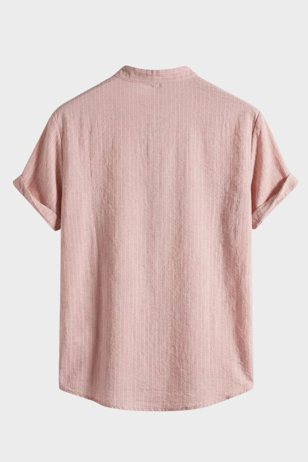 Herren Leinenhemd Henley - Stehkragen