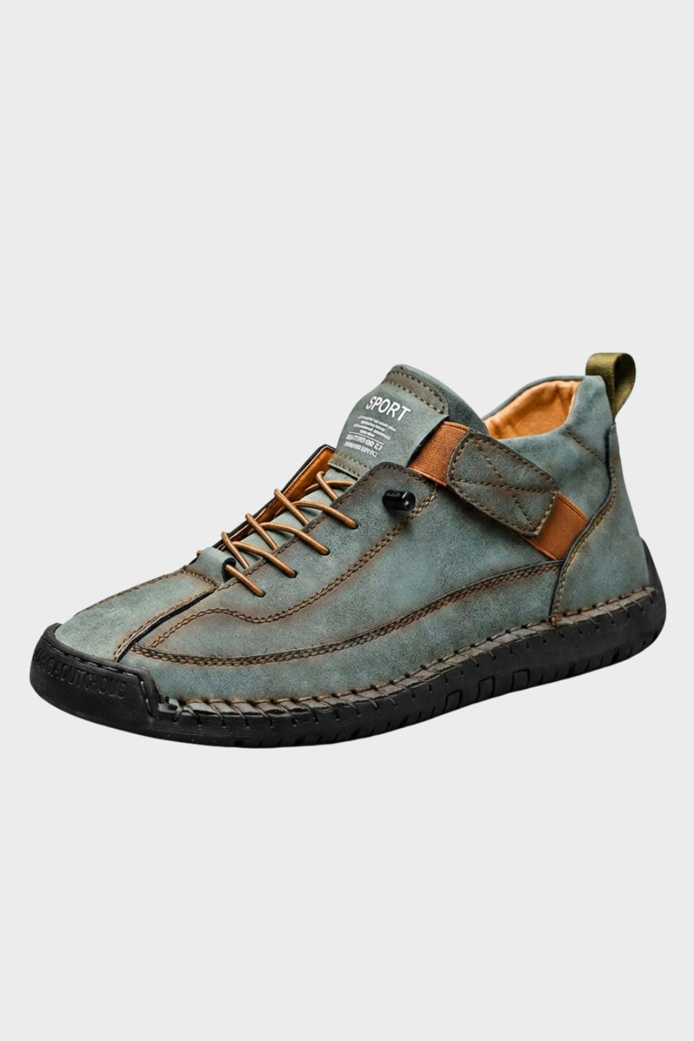 Herren Schnür-Sneaker | Kontrastnähte & Runde Zehenpartie