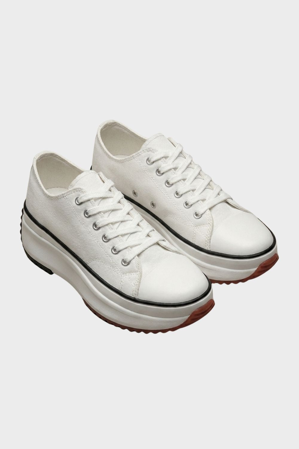 Damen Gummikappe Schnürung Low Sneaker