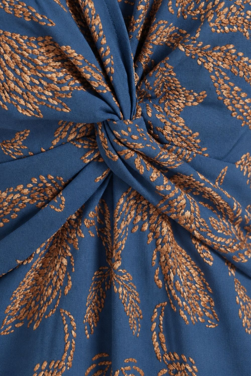 Damen Print-Midikleid - V-Ausschnitt