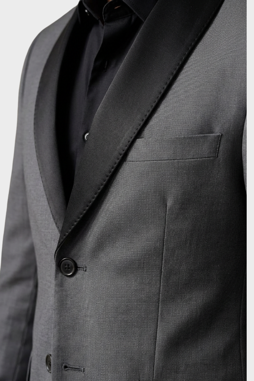 Herren Smoking Slim Fit Schalkragen – Profil-Ansicht