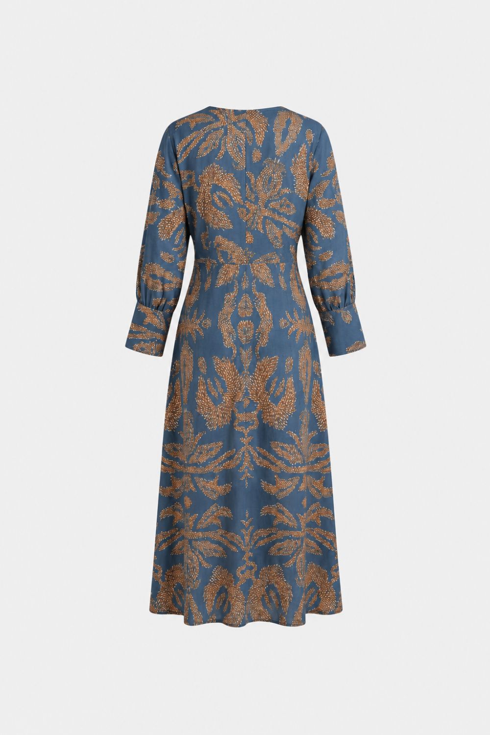 Damen Print-Midikleid - V-Ausschnitt