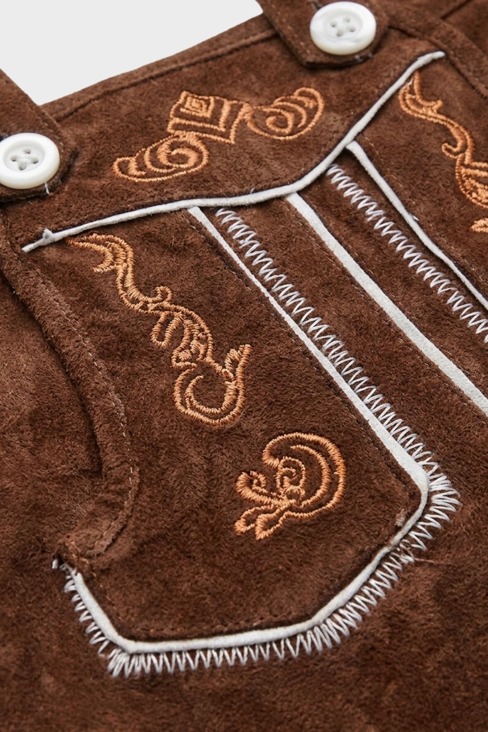 Herren Trachtenhose mit Trägern | Stickdetails