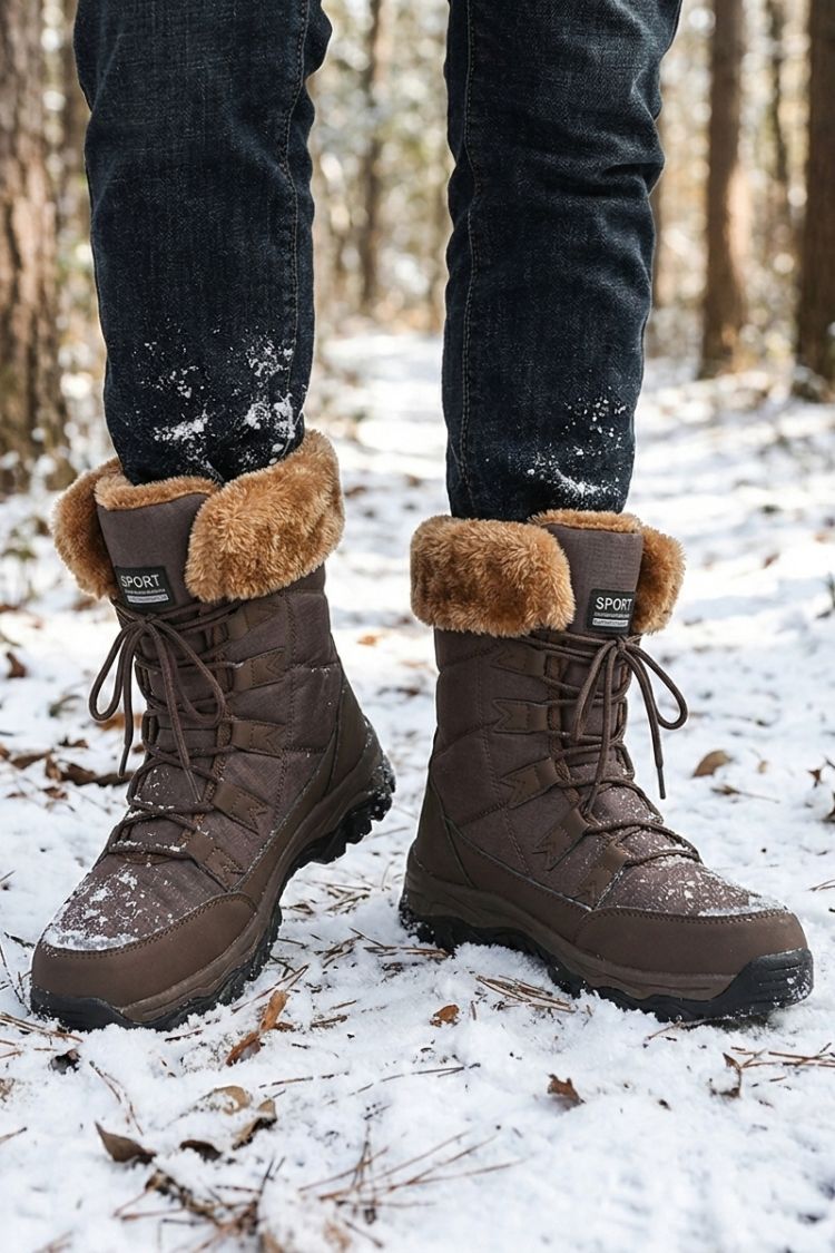 Damen Winterboots | Schnürdesign & Strukturierter Schaftrand