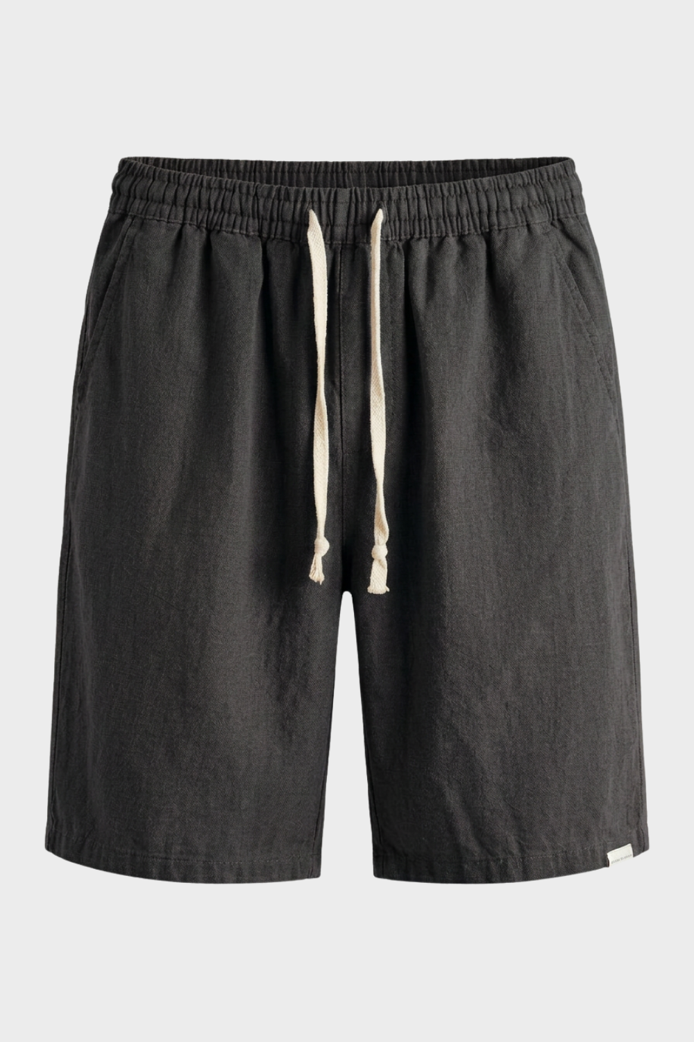 Herren Bermuda Tunnelzug Leinen-Shorts