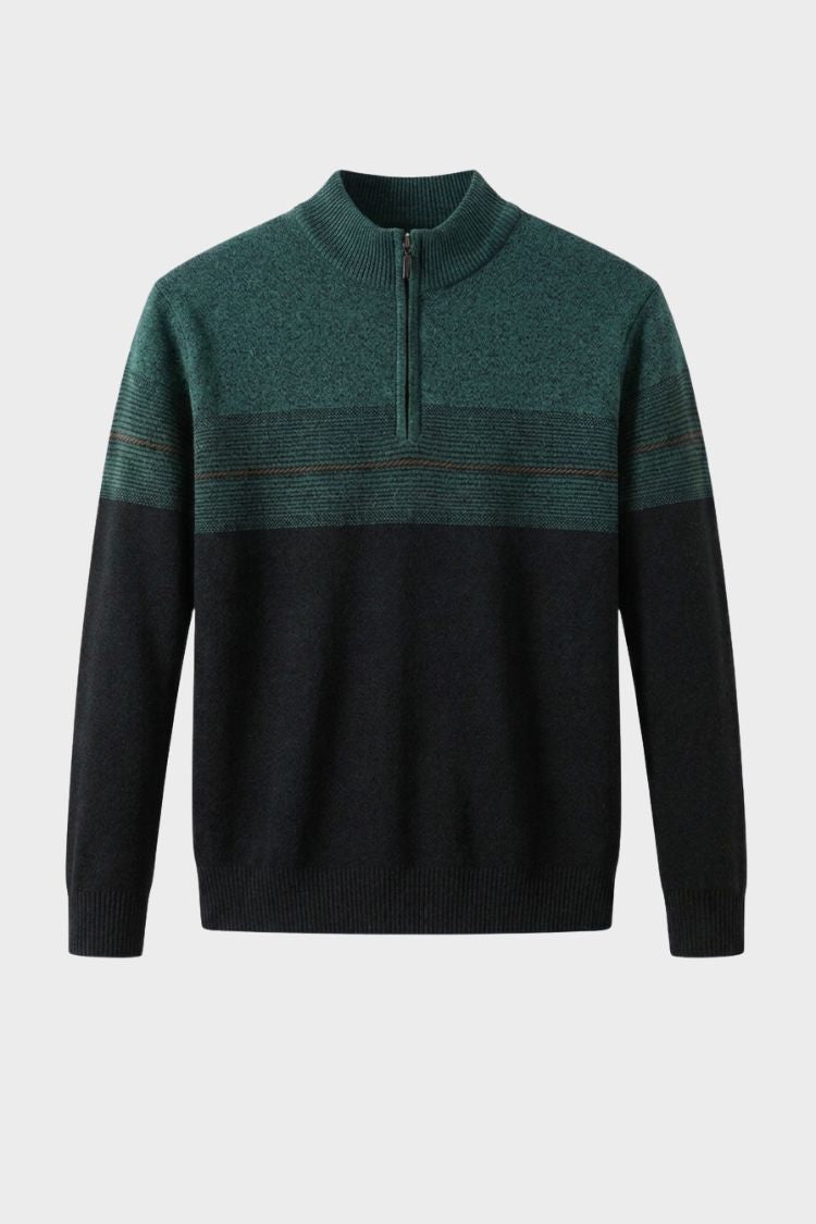 Herren Half-Zip Pullover | Streifen